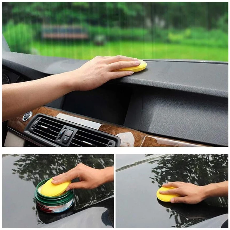 Wax Applicator Pad - Lot de 12 éponges rondes en
